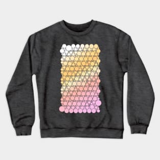 Light Pastel Peach and Pink Geometric Bubbles Abstract Pattern Crewneck Sweatshirt